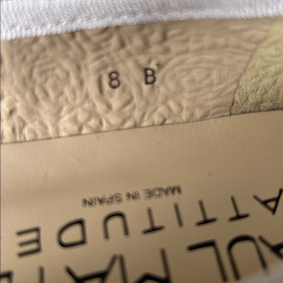 Paul Mayer Attitudes NEW Bingo White Napa Leather Comfort Flats Size 8.5 - Picture 8 of 11